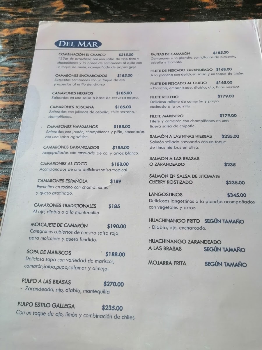 Restaurante El Charco Menu Photo 2
