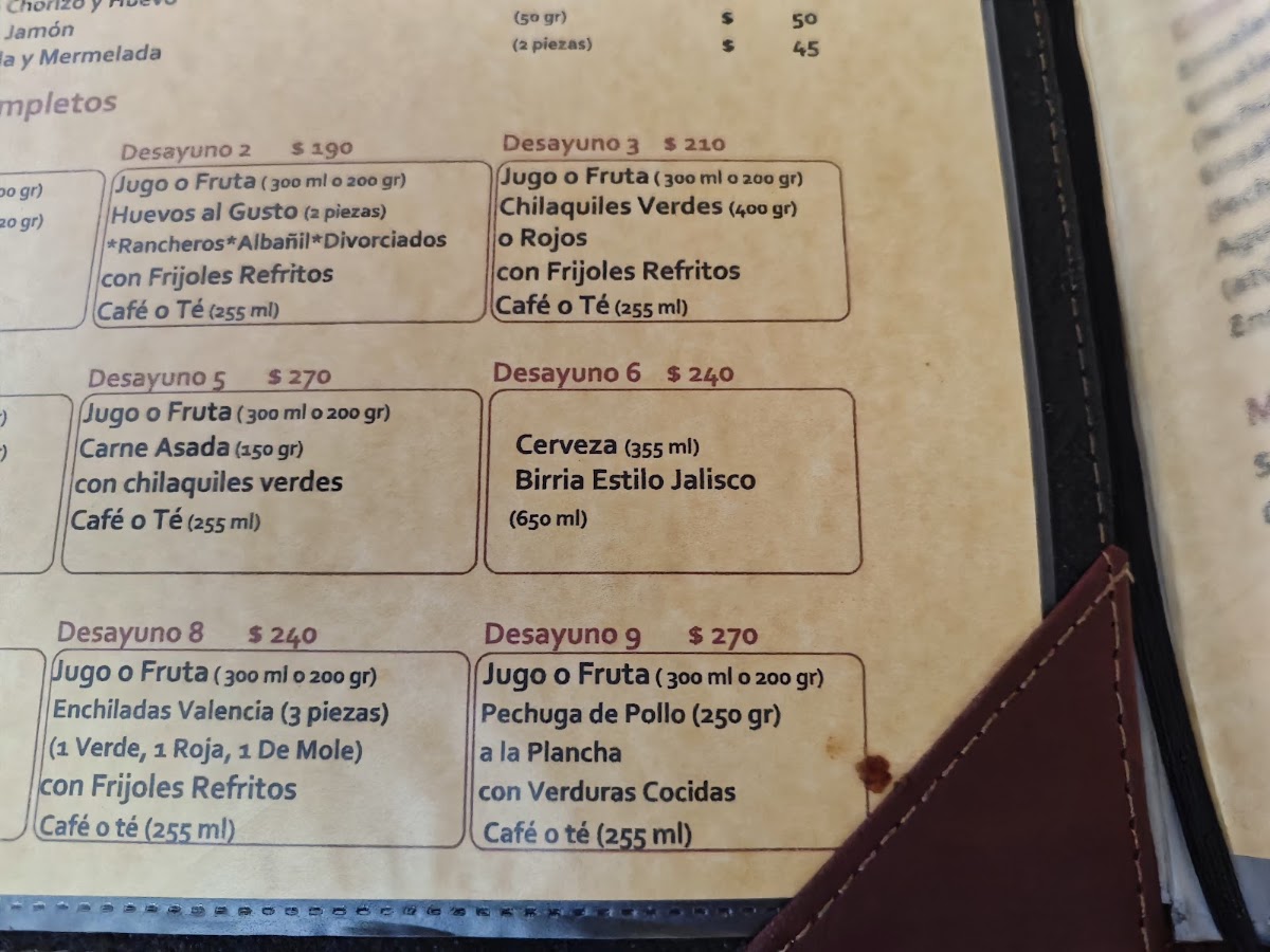 Restaurante El Meson De Valencia Menu