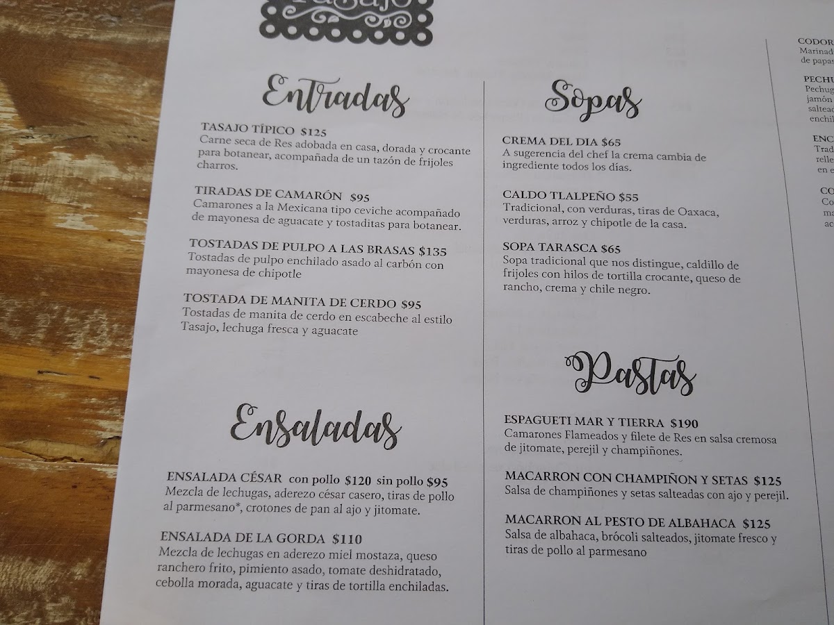 Restaurante El Tasajo Menu Photo 5