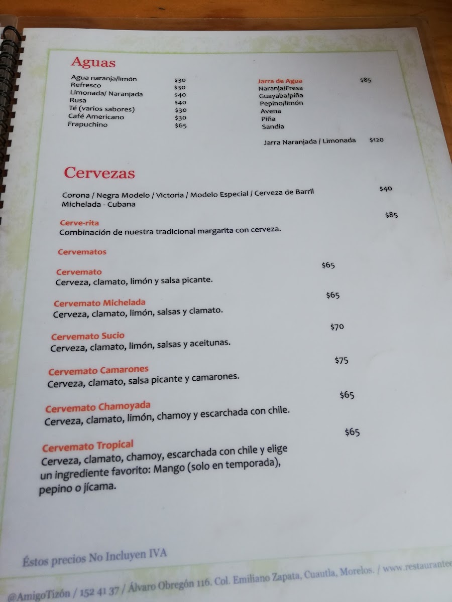 Restaurante El Tizon Menu Photo 6