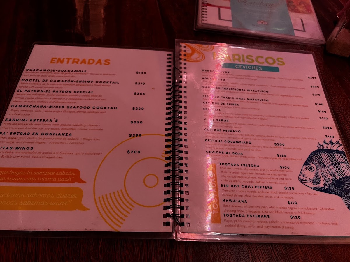 Restaurante Esteban's Karaoke Menu Photo 10