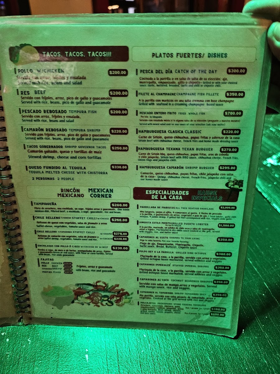 Restaurante Esteban's Karaoke Menu Photo 2