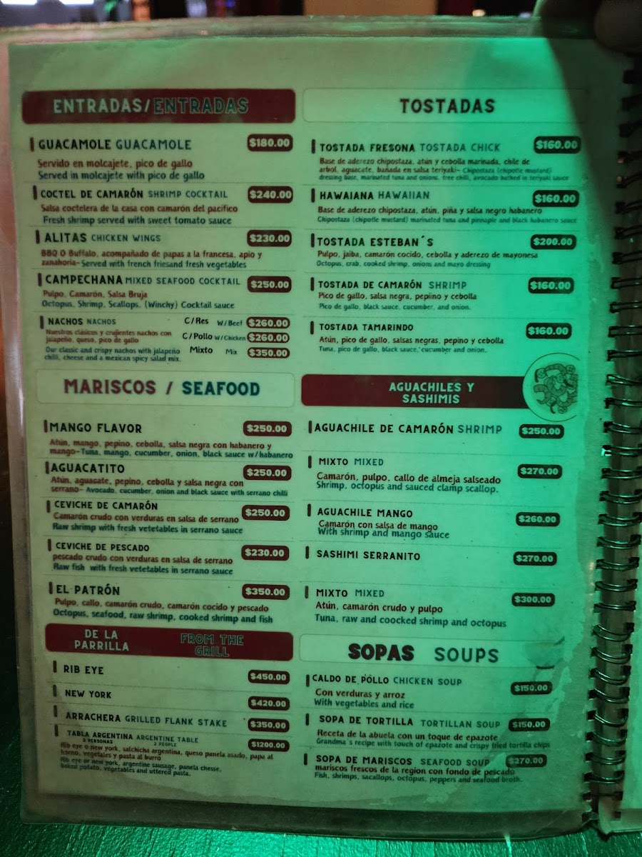 Restaurante Esteban's Karaoke Menu Photo 5