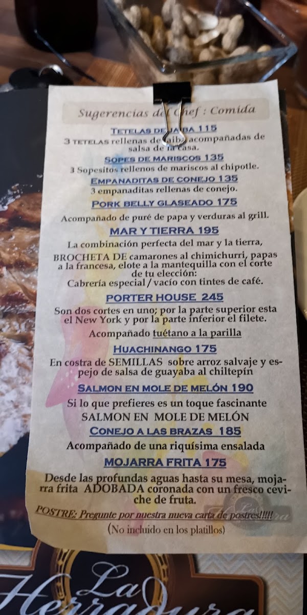 Restaurante La Herradura Tenancingo Menu Photo 2