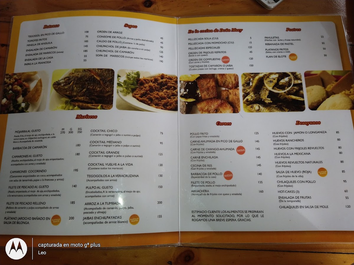 Restaurante La Ola Menu Photo 3