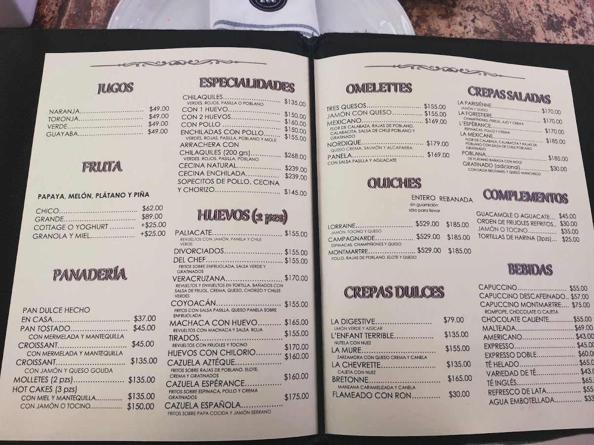Restaurante Montmartre En Coyoacan Menu Photo 4