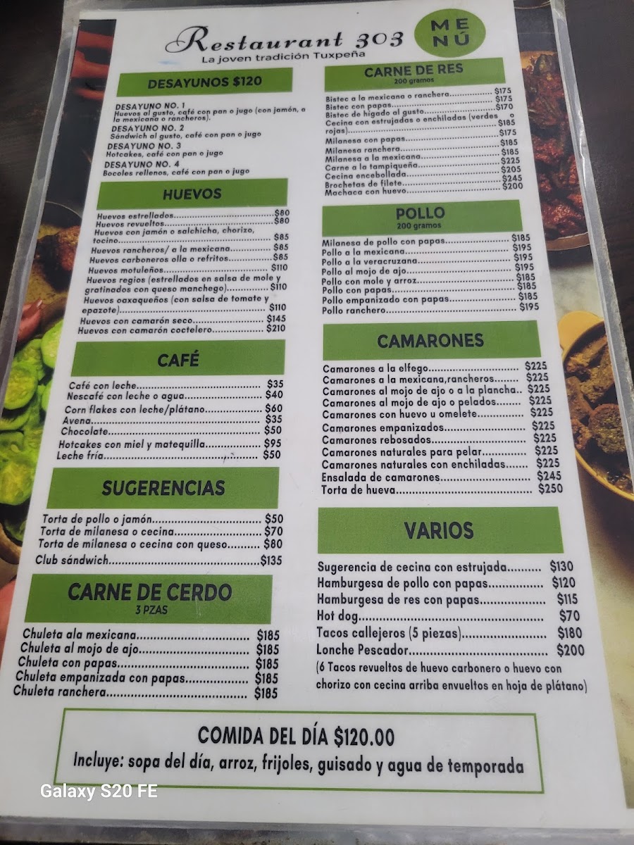 Restaurante Nuevo 303 Menu Photo 3
