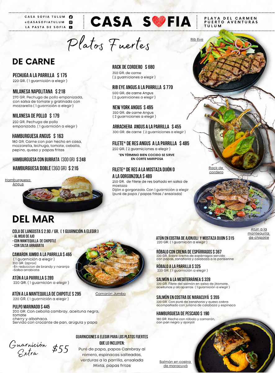Restaurante Pizzería Casa Sofia Tulum Menu Photo 2