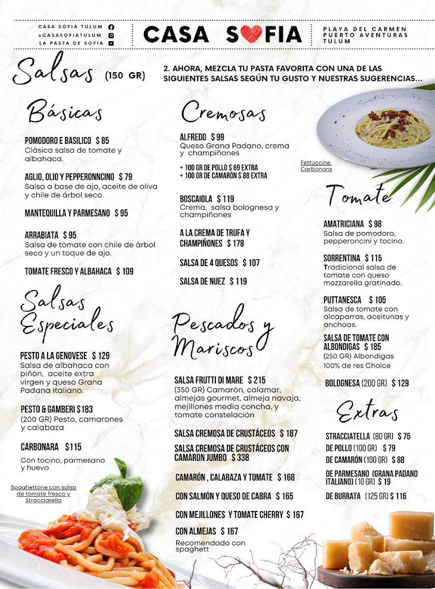 Restaurante Pizzería Casa Sofia Tulum Menu Photo 3