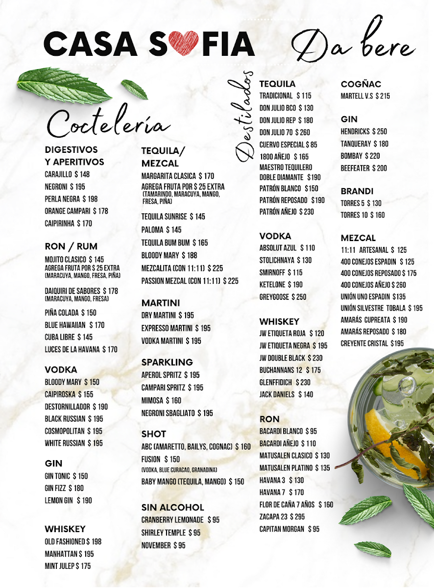 Restaurante Pizzería Casa Sofia Tulum Menu Photo 5