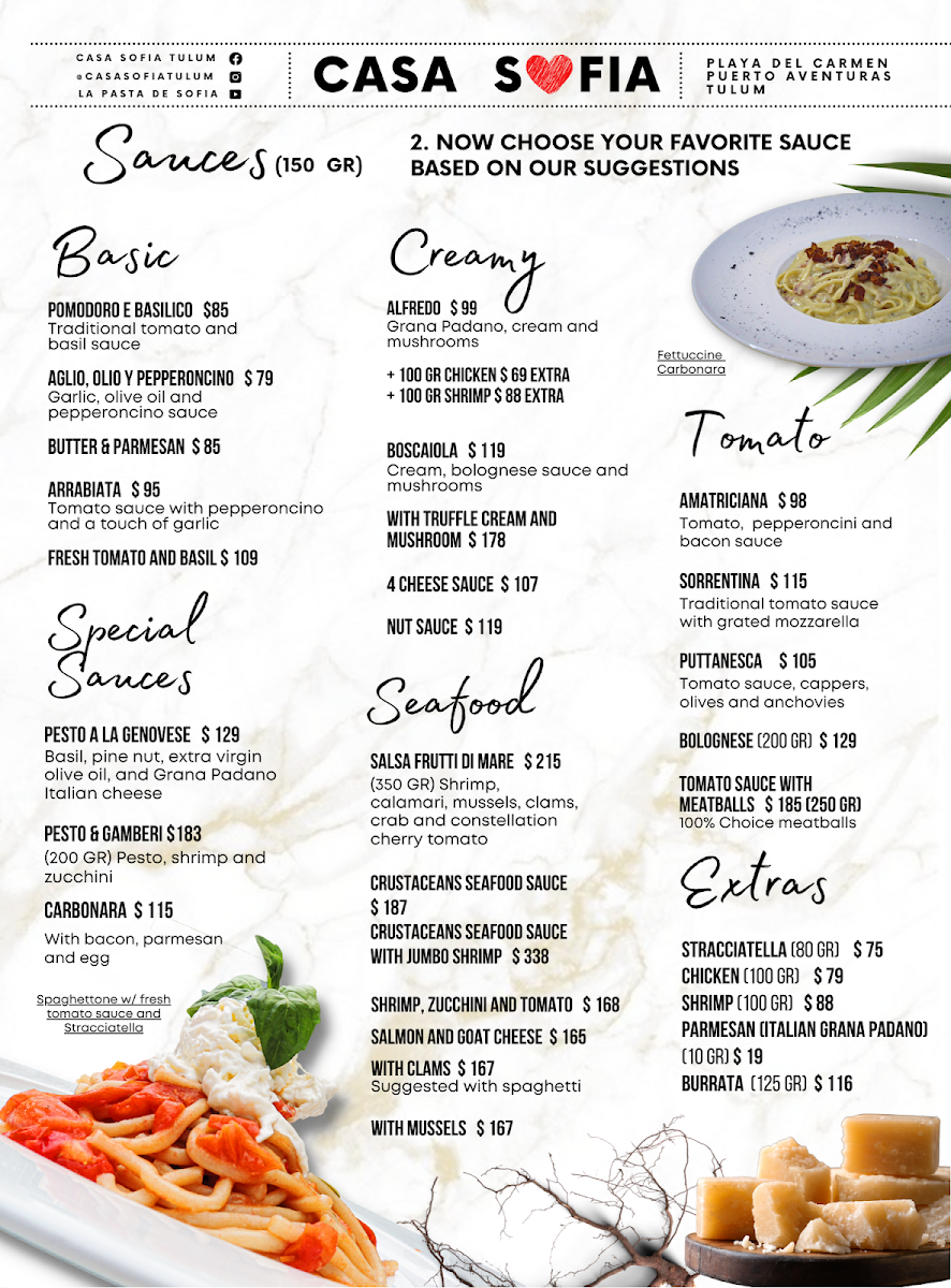 Restaurante Pizzería Casa Sofia Tulum Menu Photo 7