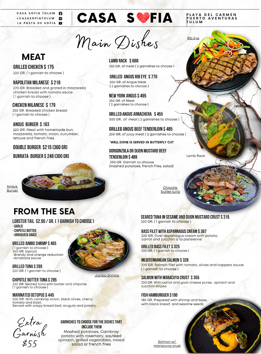 Restaurante Pizzería Casa Sofia Tulum Menu Photo 8
