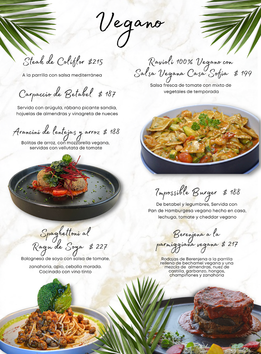 Restaurante Pizzería Casa Sofia Tulum Menu Photo 9