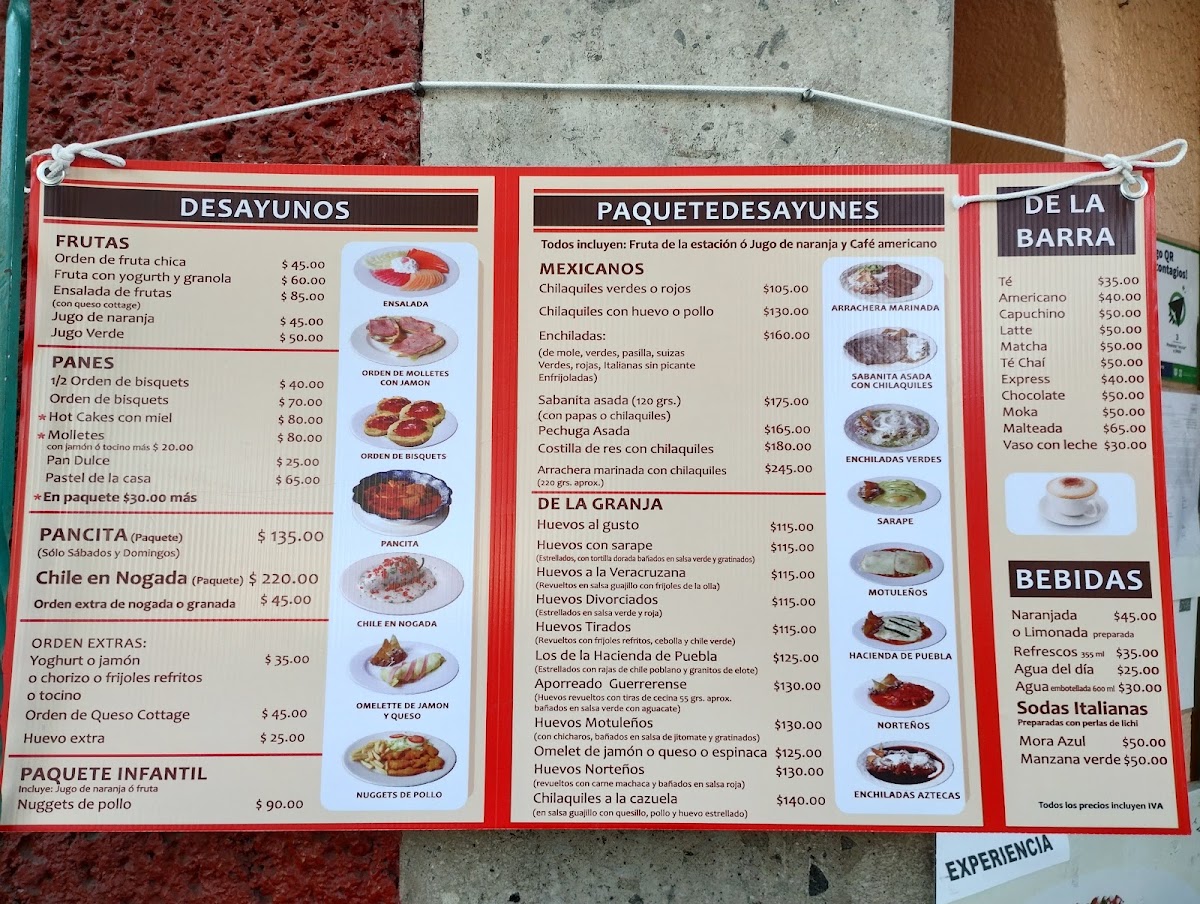 Restaurante Villa Coral Menu