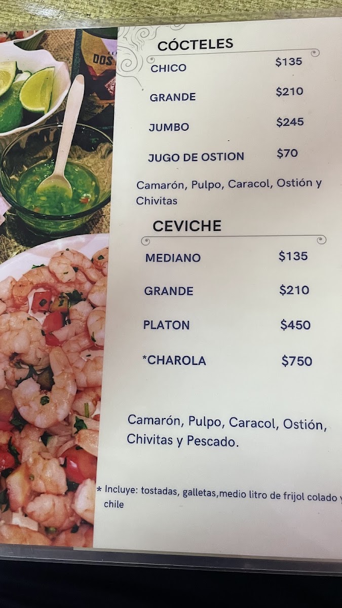 Restaurante Y Cocteleria La Conchita Menu Photo 5