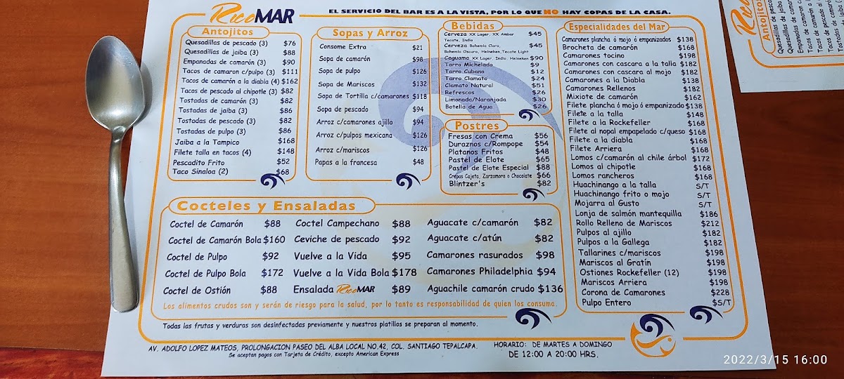 Rico Mar Menu Photo 8