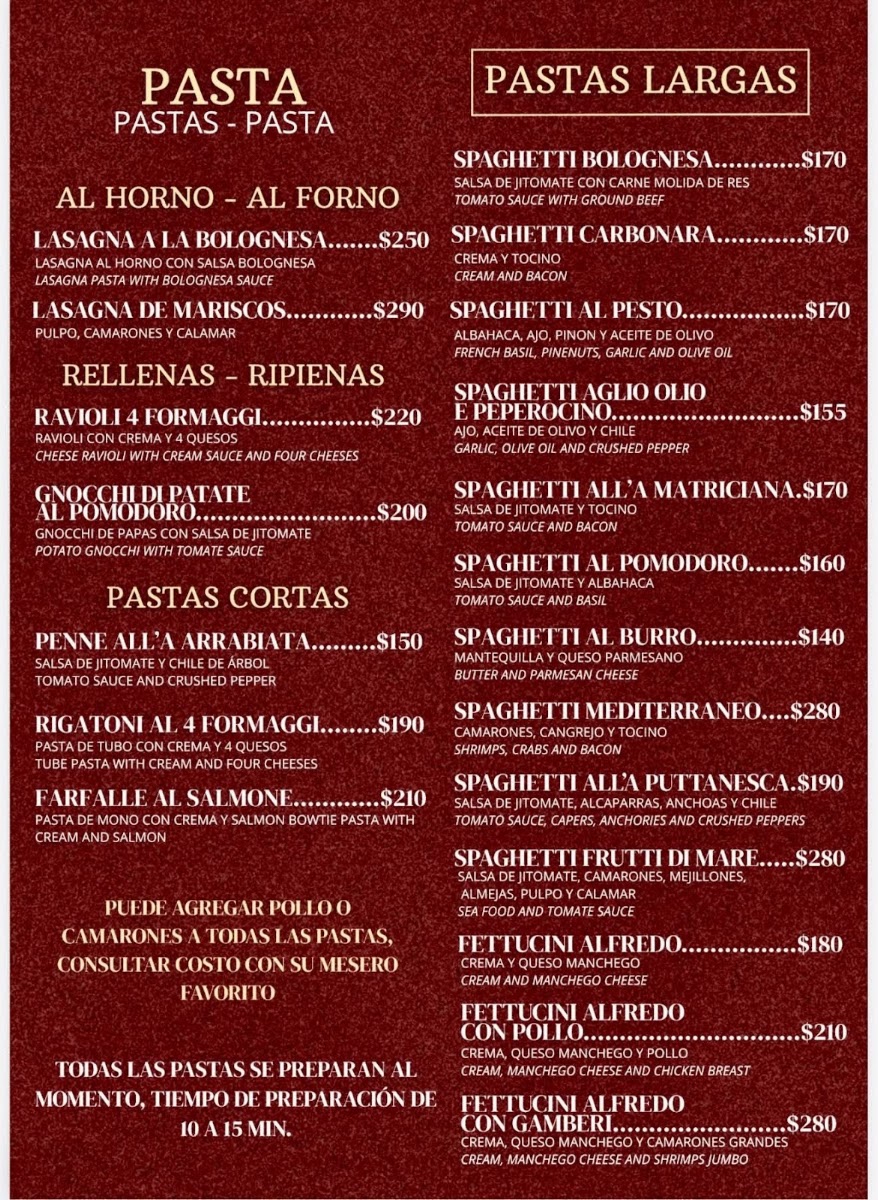 Ristorante Casa Nostra Menu Photo 2