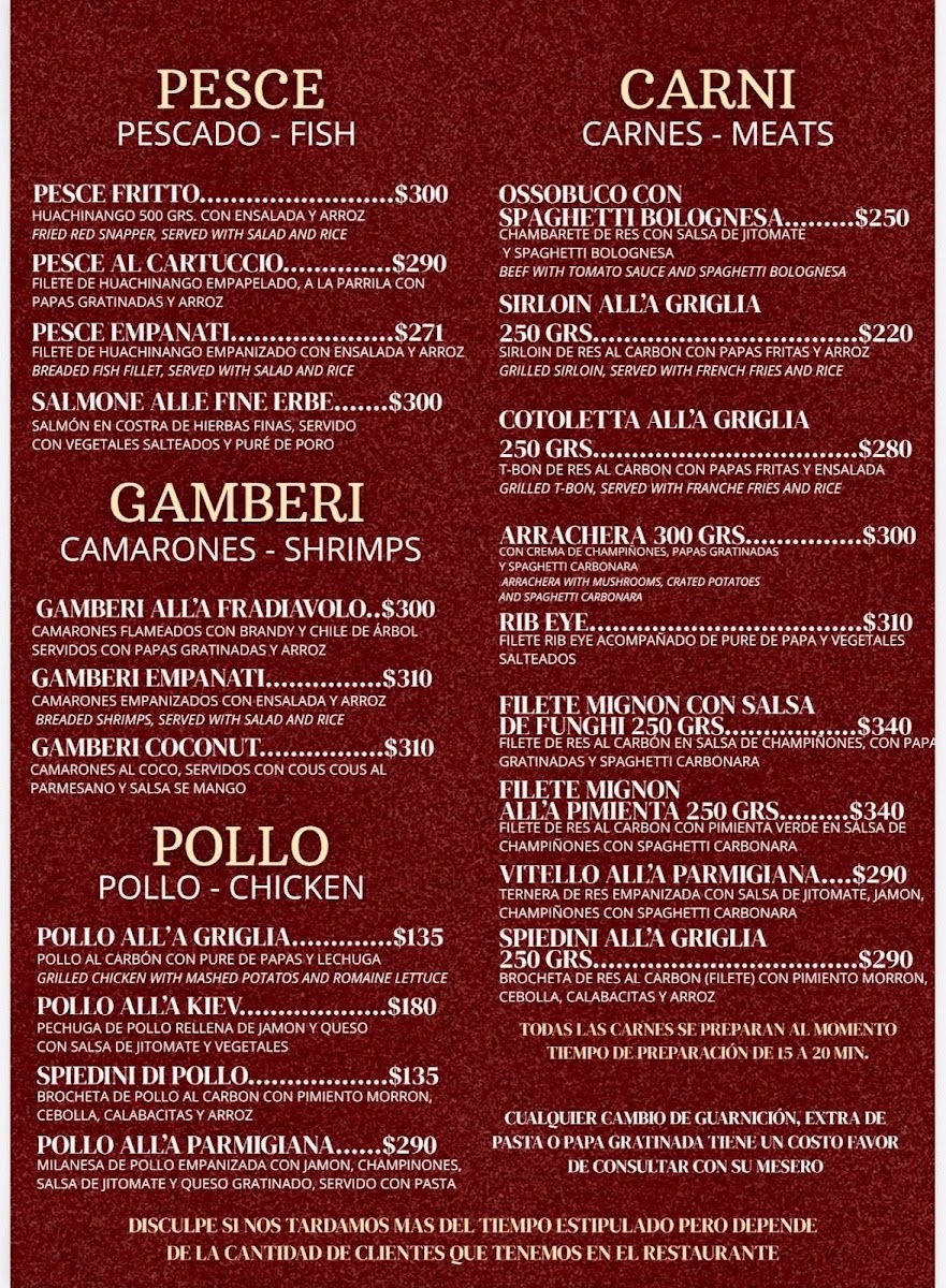 Ristorante Casa Nostra Menu Photo 4
