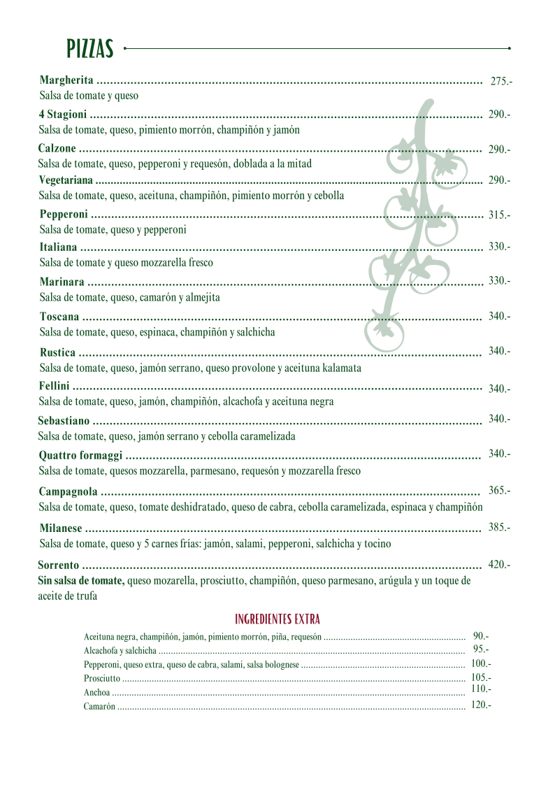 Ristorante Villa Italia Menu Photo 2
