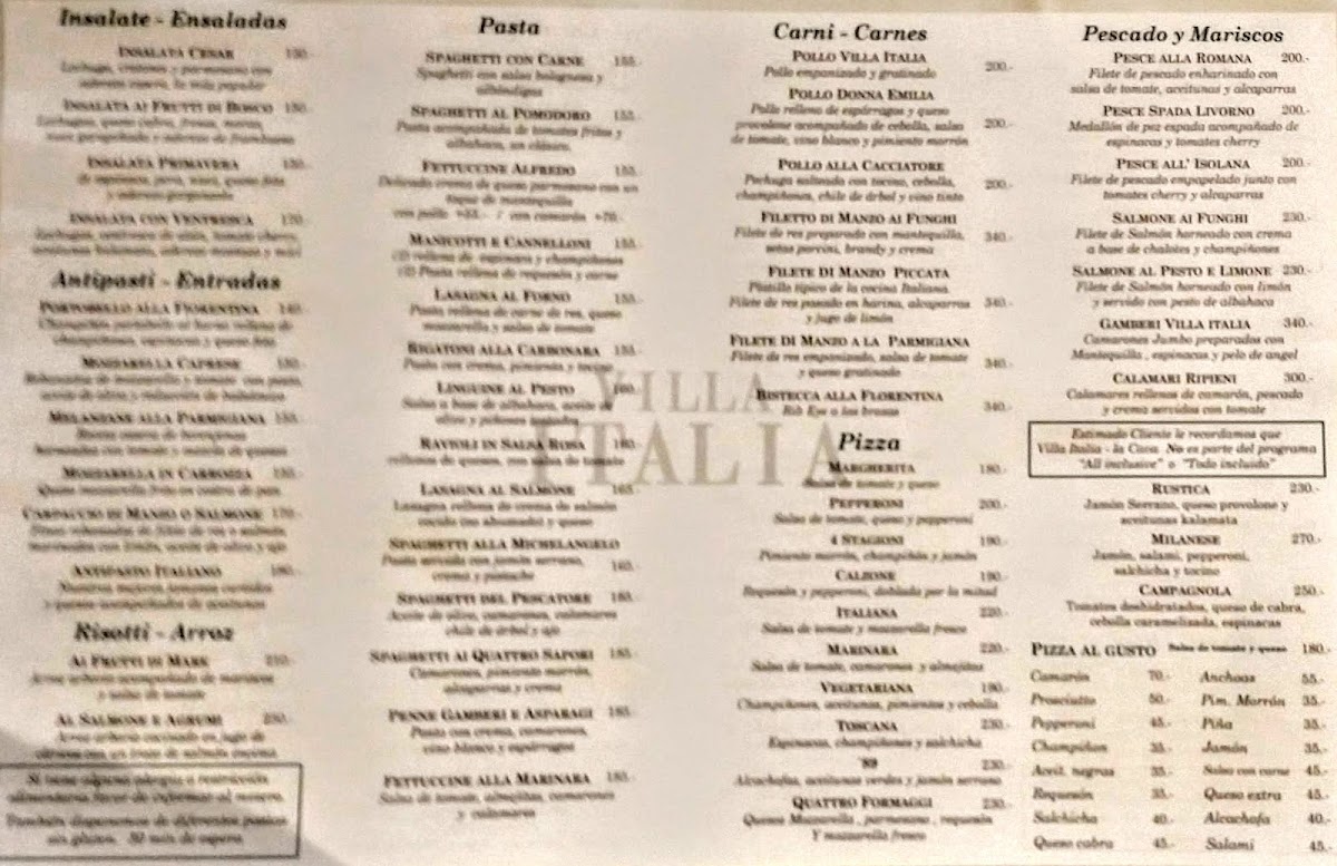 Ristorante Villa Italia Menu Photo 7