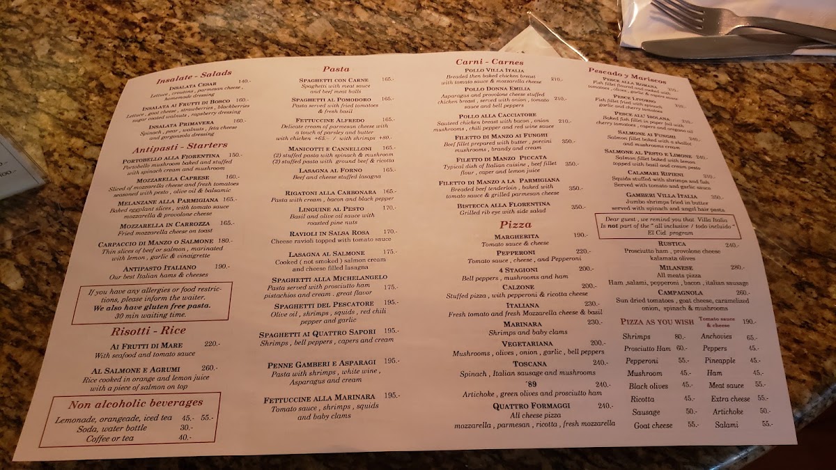 Ristorante Villa Italia Menu Photo 9
