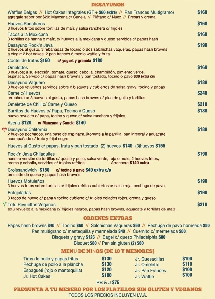 Rock 'n Java Cozumel Caribbean Bar & Grill Menu Photo 5
