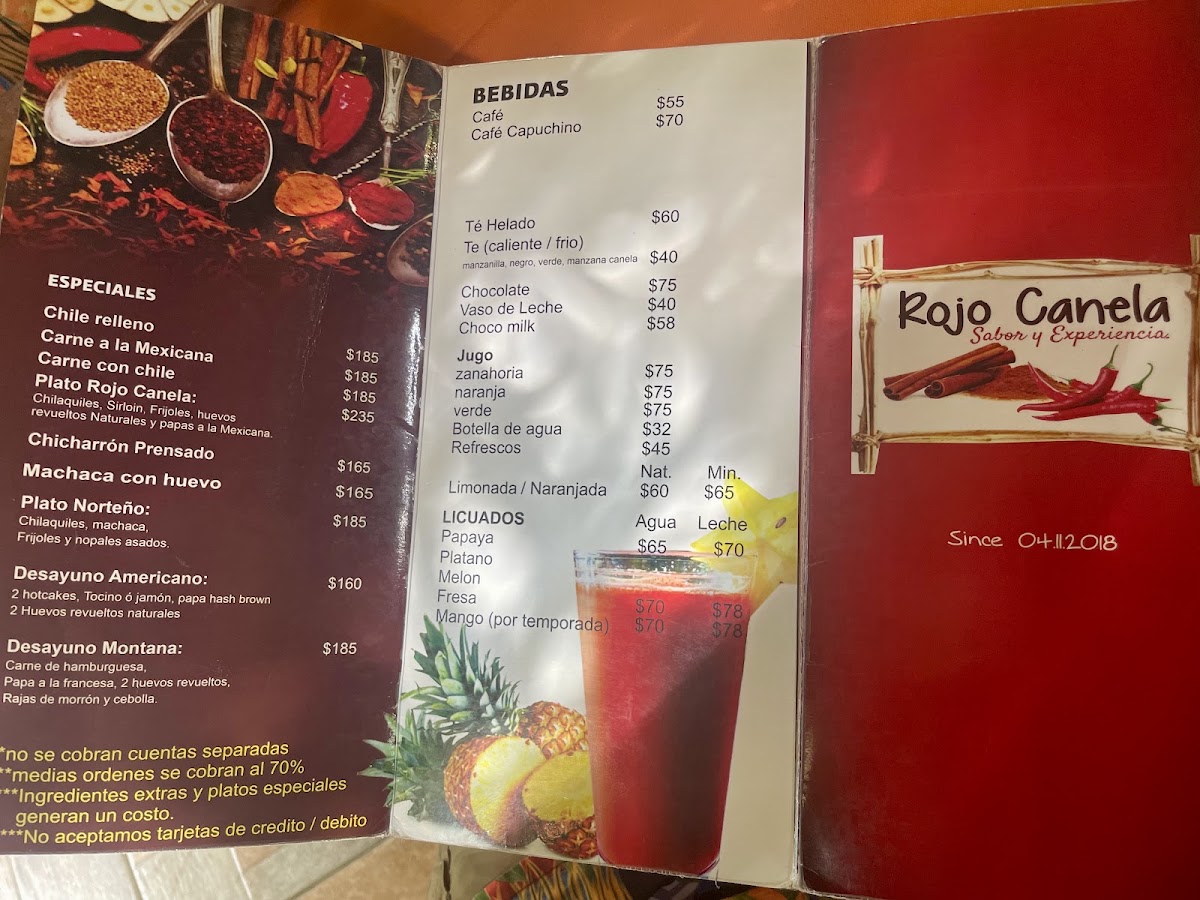 Rojo Canela Menu Photo 2