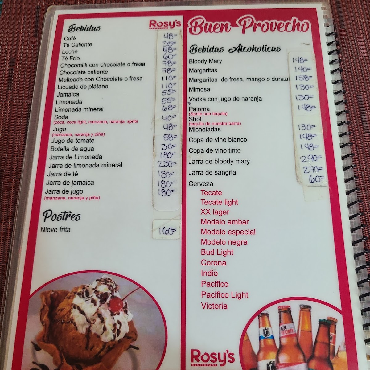 Rosy's Restaurant Menu Photo 3
