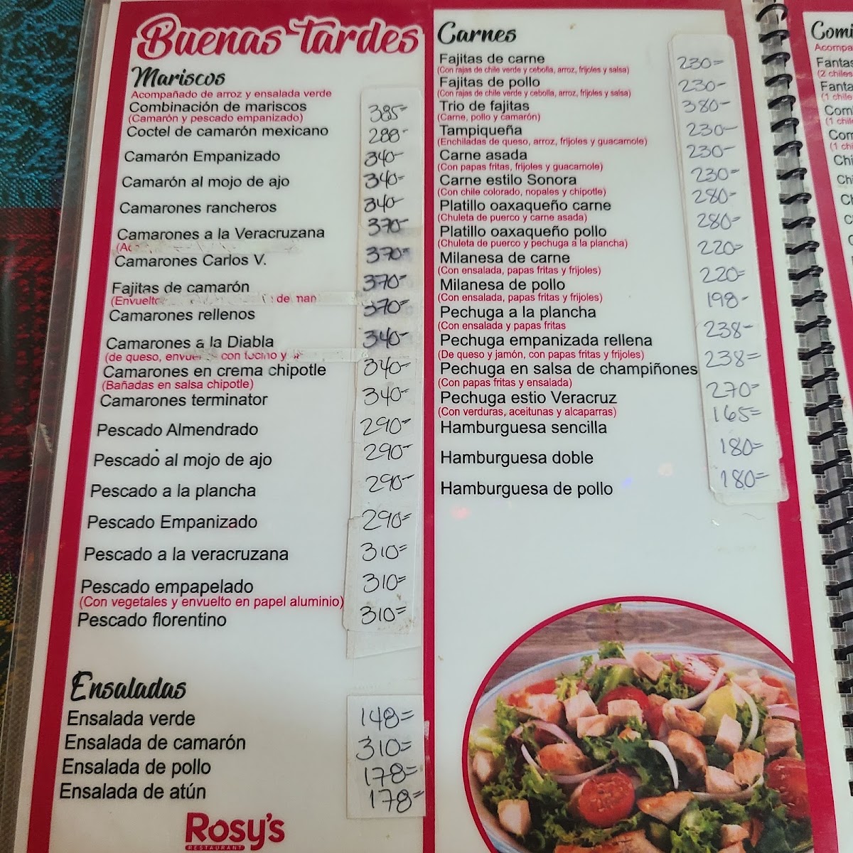 Rosy's Restaurant Menu Photo 6