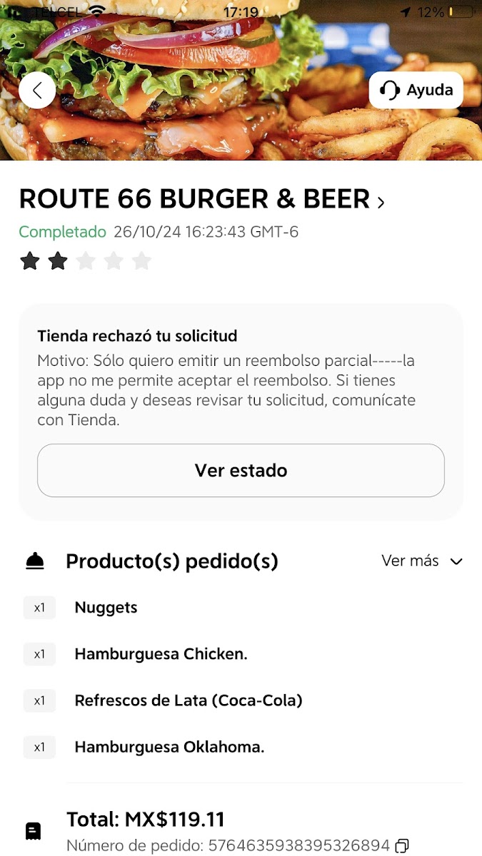 Route 66 Burger&beer Menu
