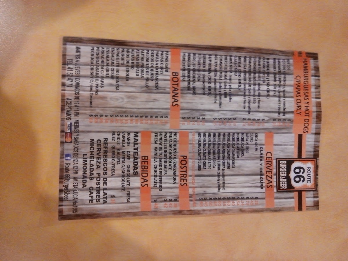 Route 66 Burger&beer Menu Photo 2