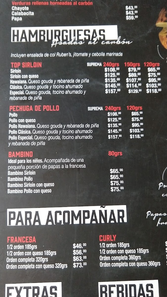 Ruben's Hamburgers Teopanzolco Cuernavaca Menu Photo 10