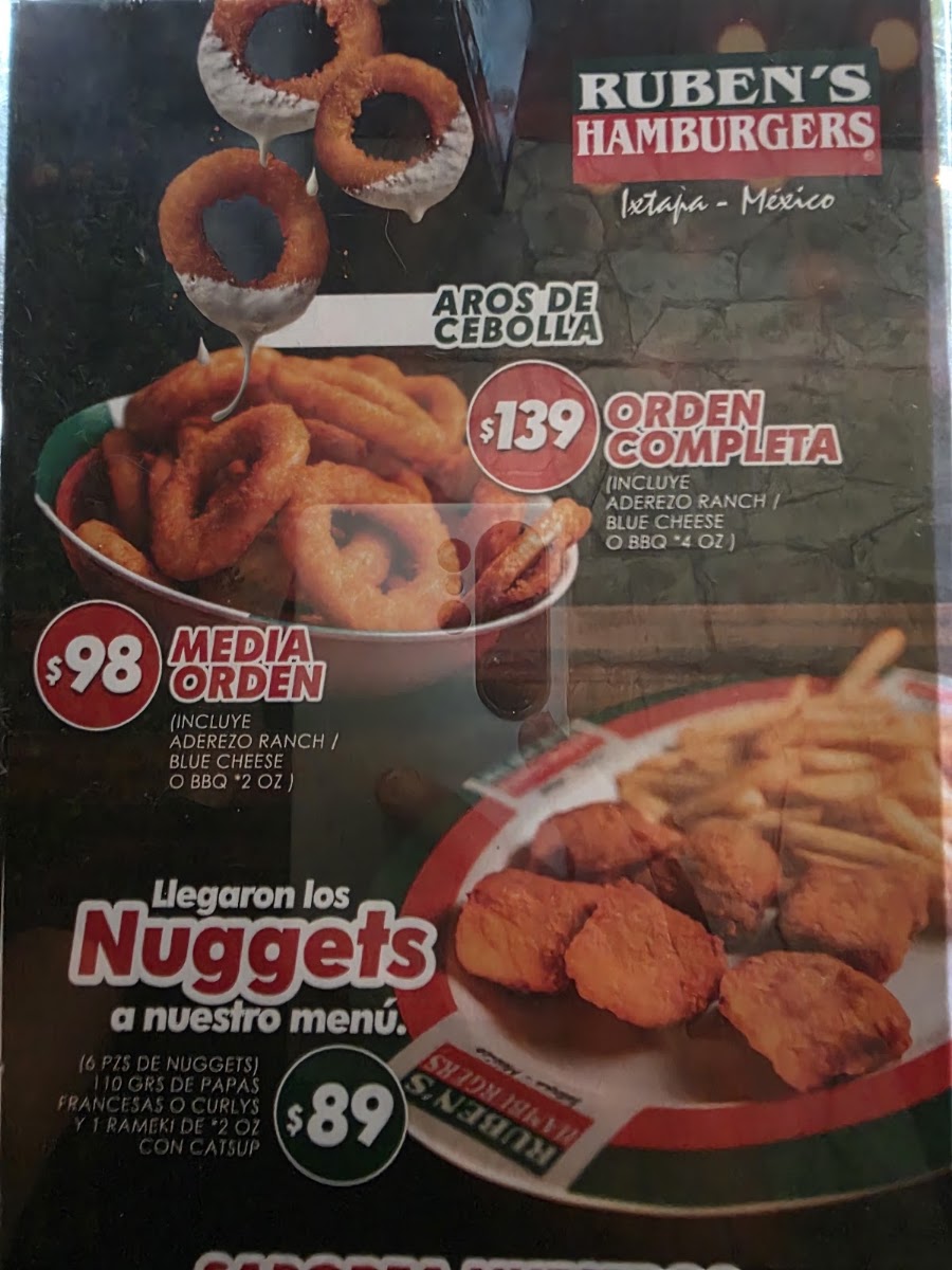 Ruben's Hamburgers Teopanzolco Cuernavaca Menu Photo 2