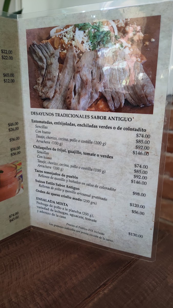 Sabor Antiguo Menu Photo 9