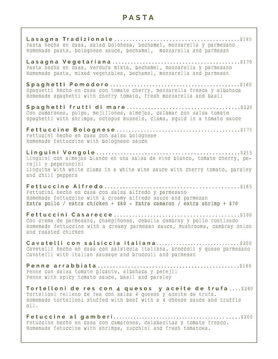 Sabrina - Tradizioni Italiane Menu Photo 4