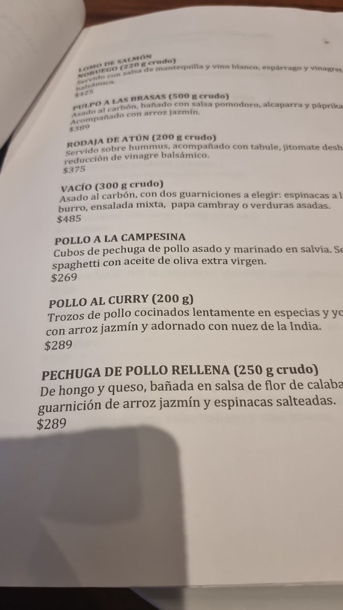 Saks Lomas Menu
