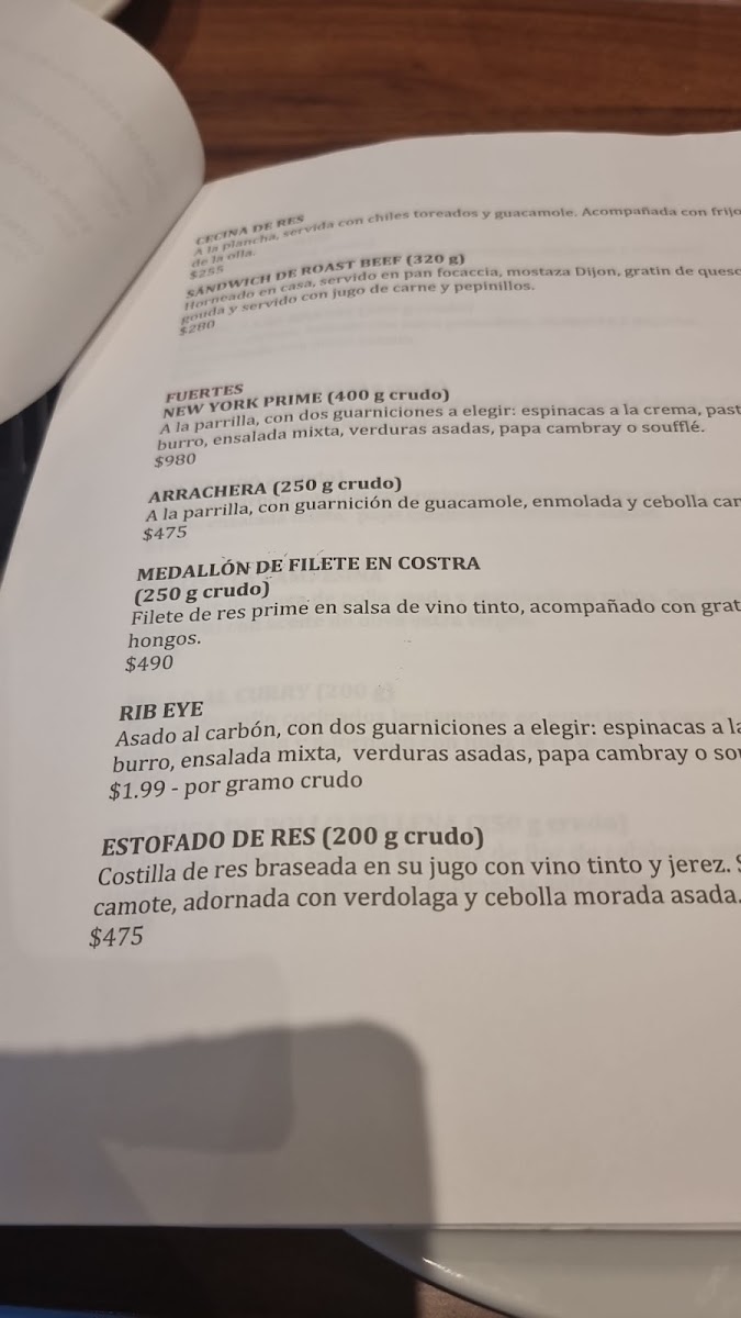 Saks Lomas Menu Photo 4