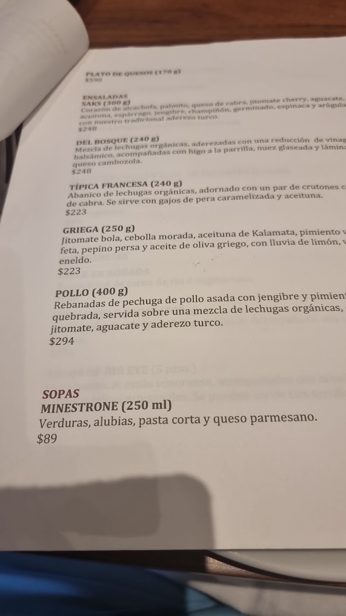 Saks Lomas Menu Photo 7