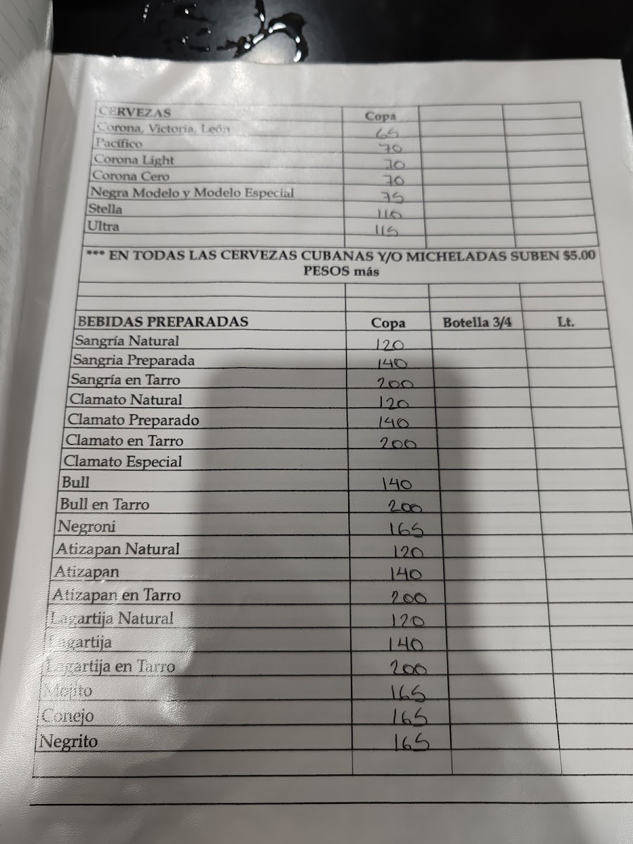 Salon Puebla Menu Photo 3