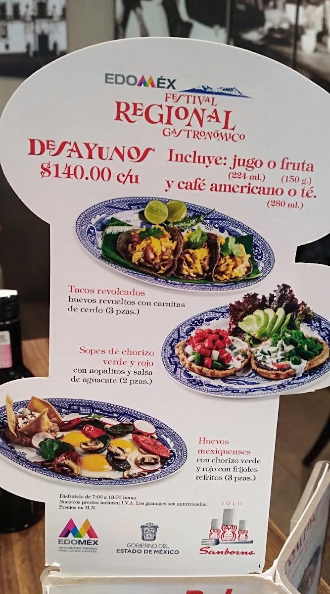 Sanborns Menu Photo 3