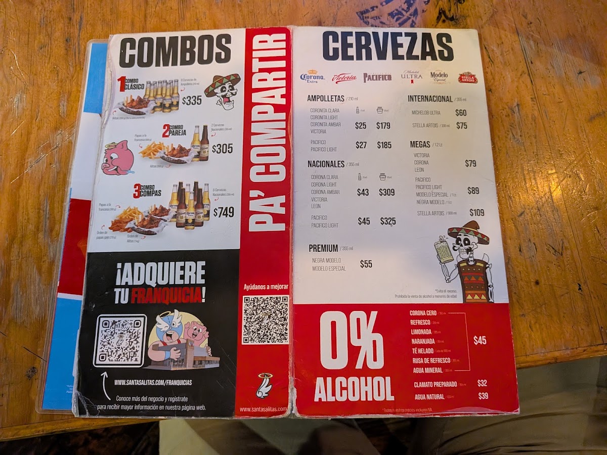 Santas Alitas Auditorio Benito Juarez Menu Photo 2