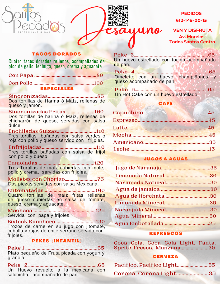 Santos Pecados Todos Santos Menu Photo 10