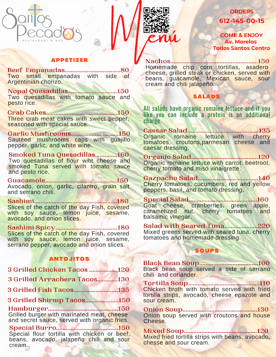 Santos Pecados Todos Santos Menu Photo 4