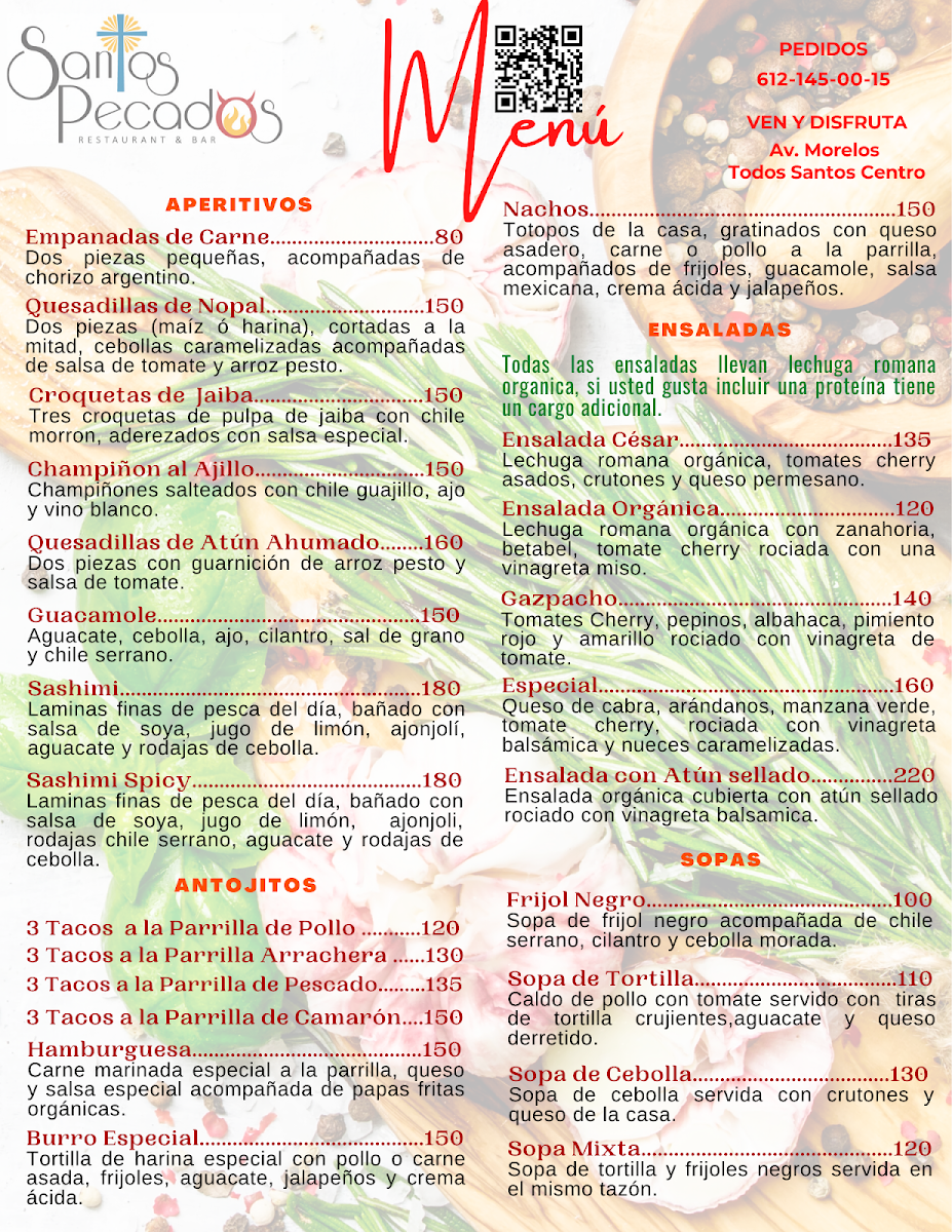 Santos Pecados Todos Santos Menu Photo 5