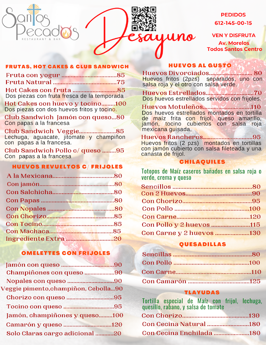Santos Pecados Todos Santos Menu Photo 9