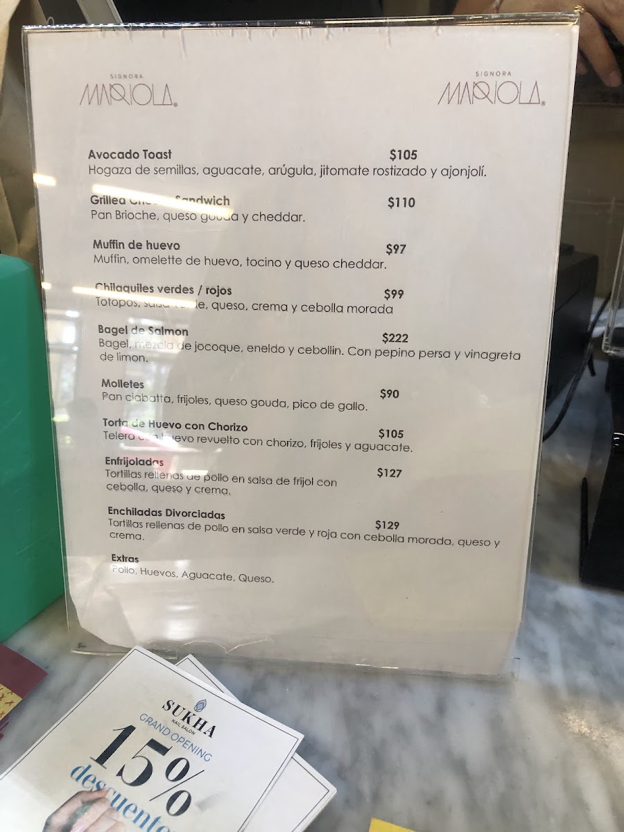 Signora Mariola Menu Photo 2