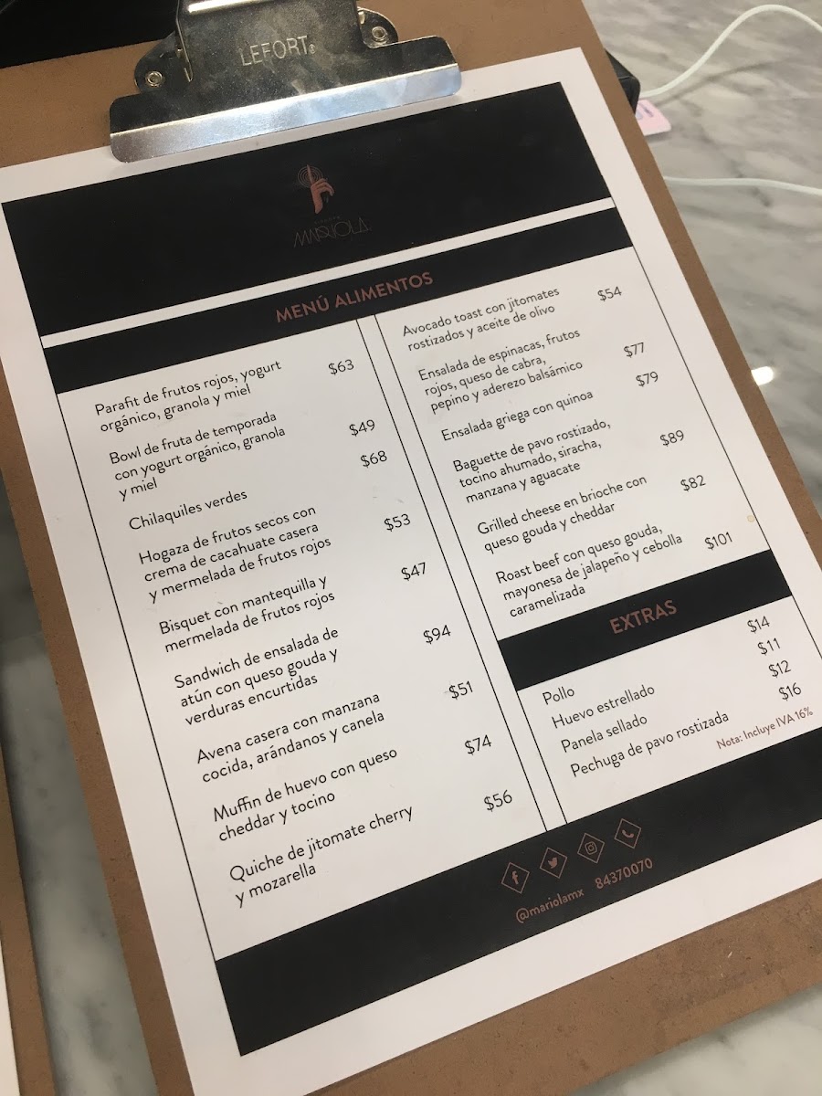 Signora Mariola Menu Photo 4