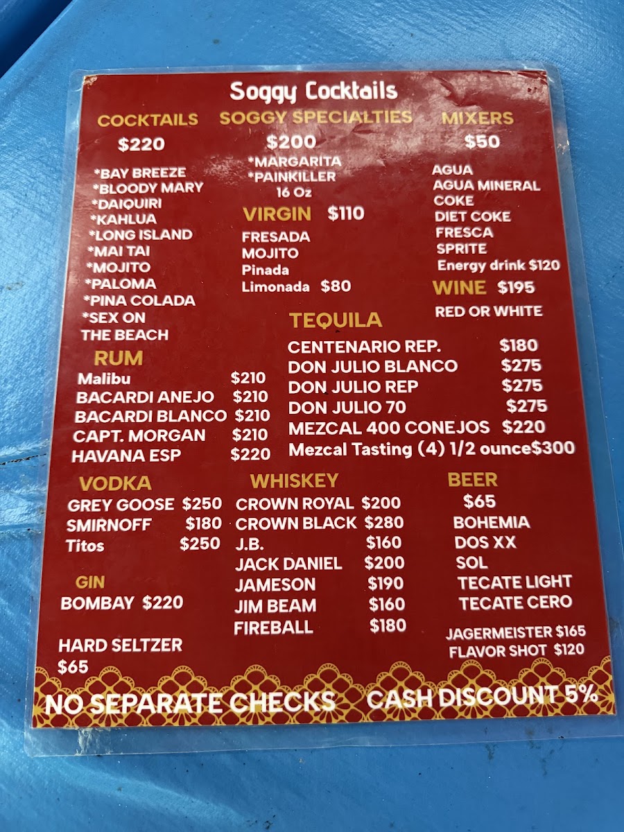 Soggy Peso Menu Photo 2