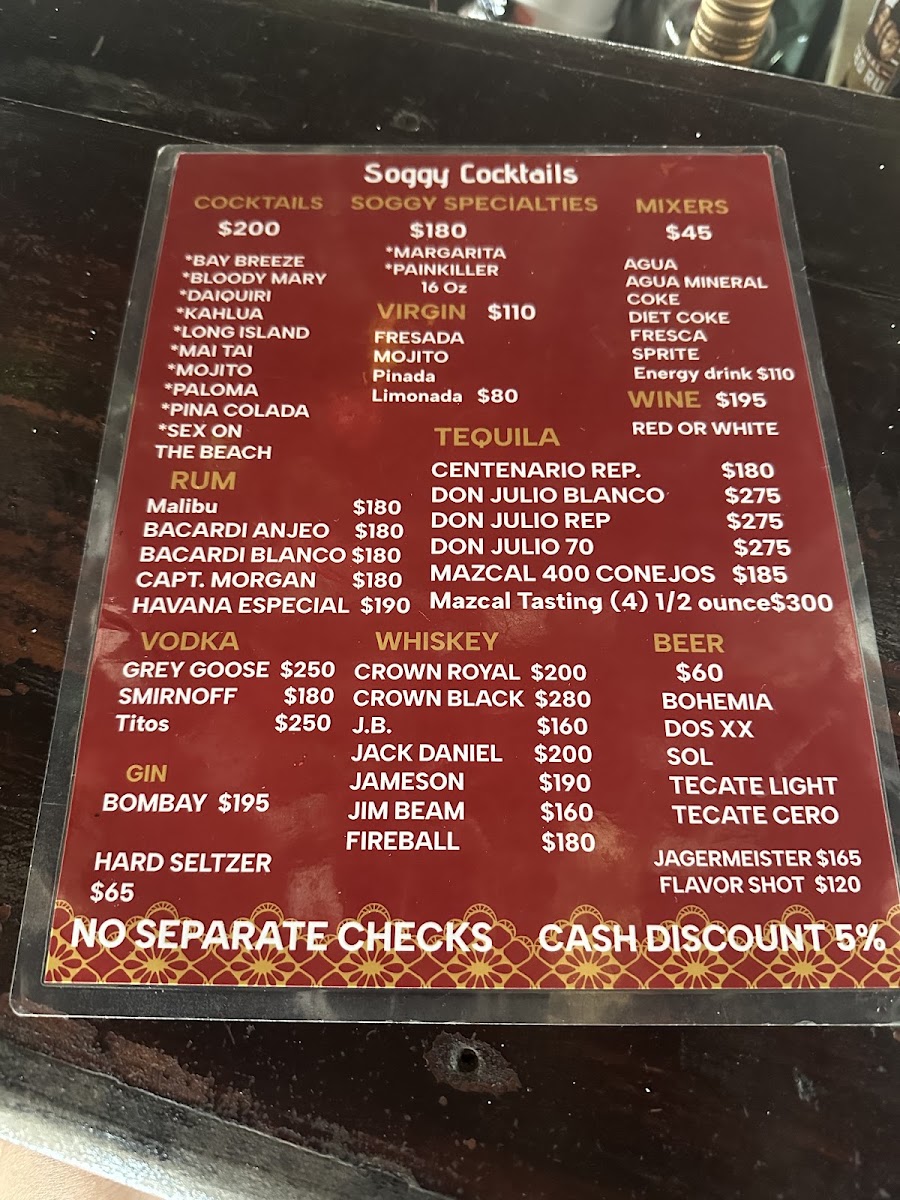 Soggy Peso Menu Photo 3