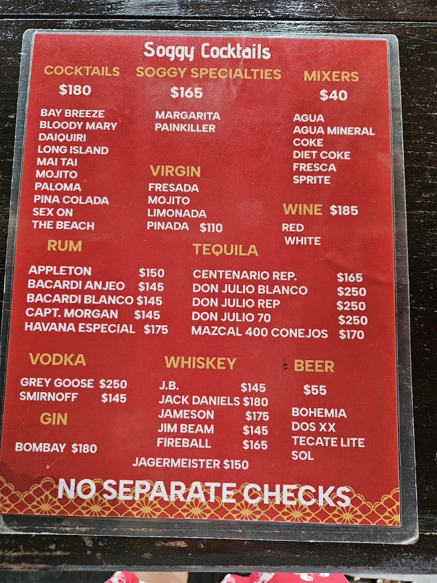 Soggy Peso Menu Photo 5